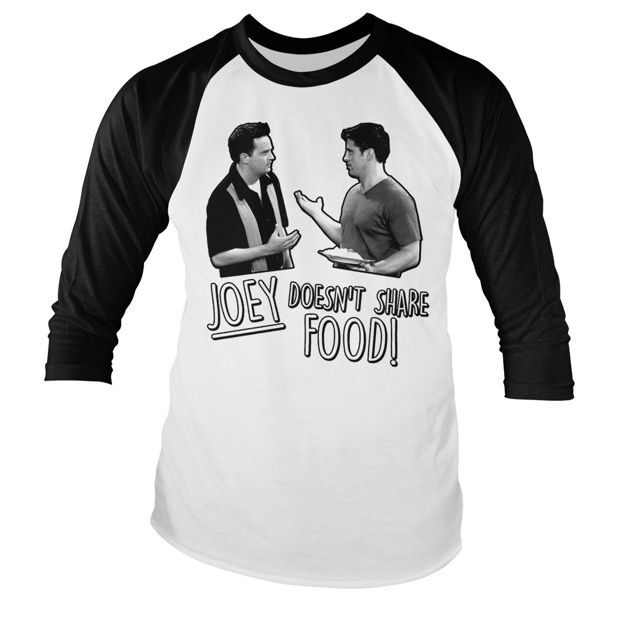 Friends - Joey Doesn't Share Food Baseball Long Sleeve Tee