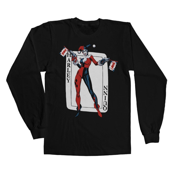 Harley Quinn Card Games Long Sleeve Tee