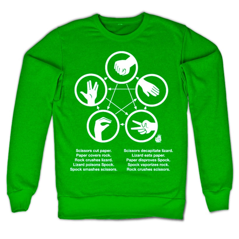 Sheldons Rock-Paper-Scissors-Lizard Game Sweatshirt