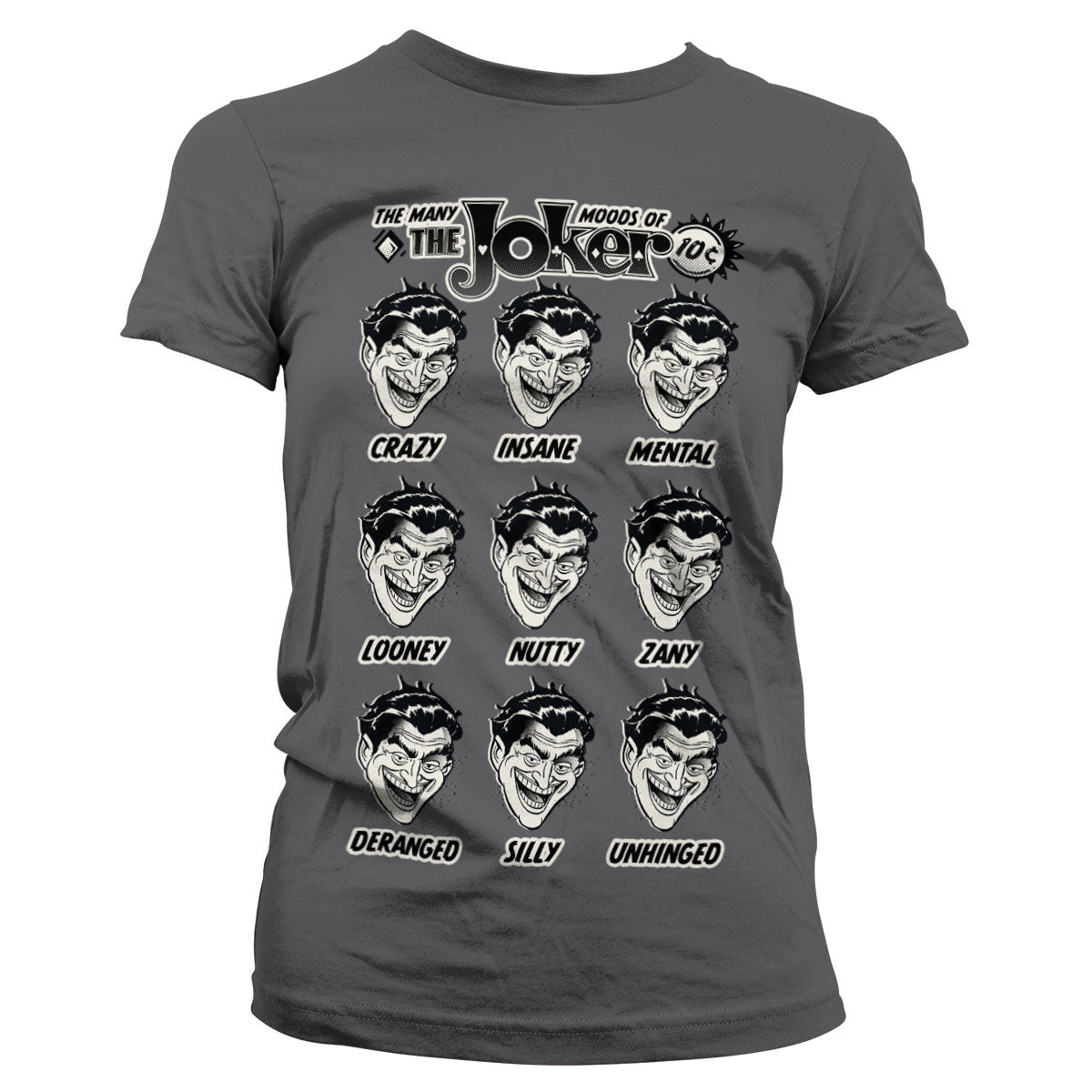 The Many Moods Of The Joker Girly Tee