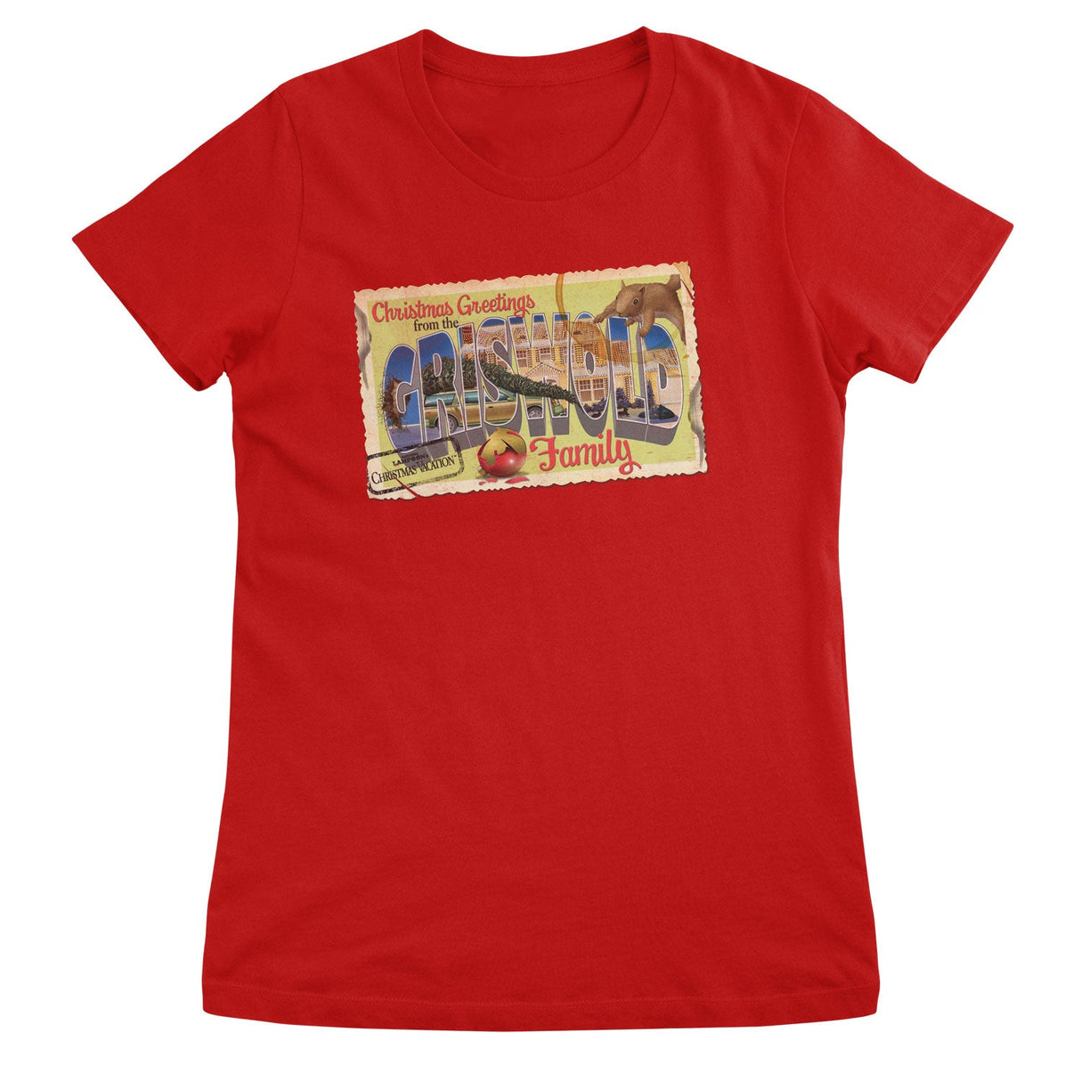 Christmas Greeting From The Griswold Family Girly Tee