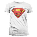 Superman Washed Shield Girly T-Shirt