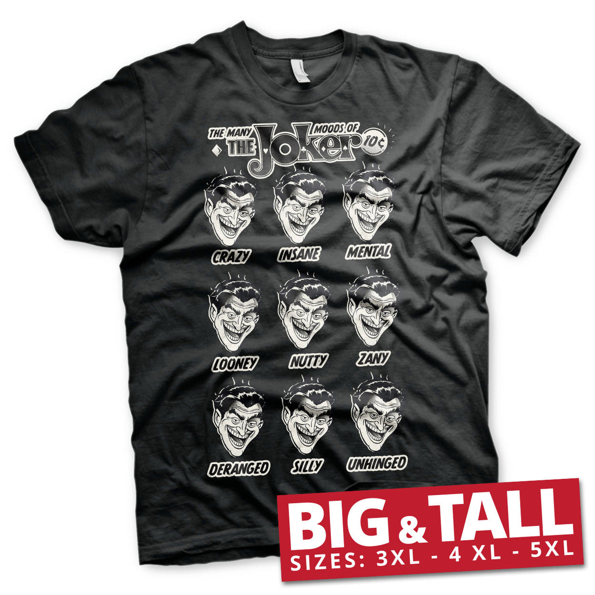 The Many Moods Of The Joker Big & Tall T-Shirt